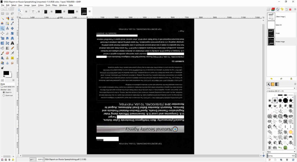 GIMP Document Rotate