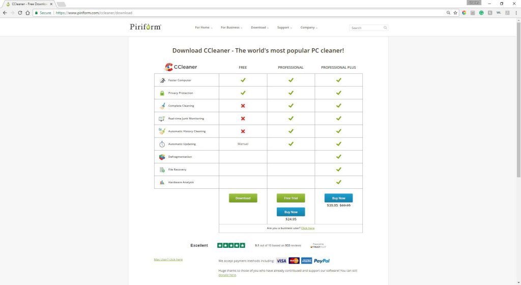 Piriform - Download Ccleaner